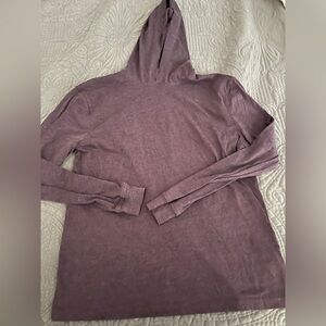 J. Crew Purple Long Sleeve Hoodie Tee
